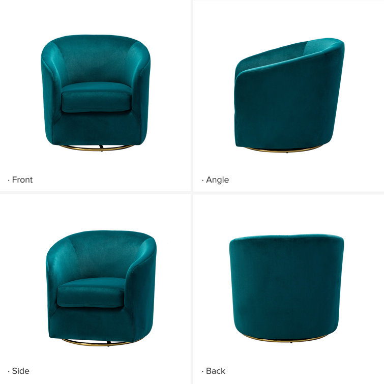 Holden Velvet Swivel Barrel Chair