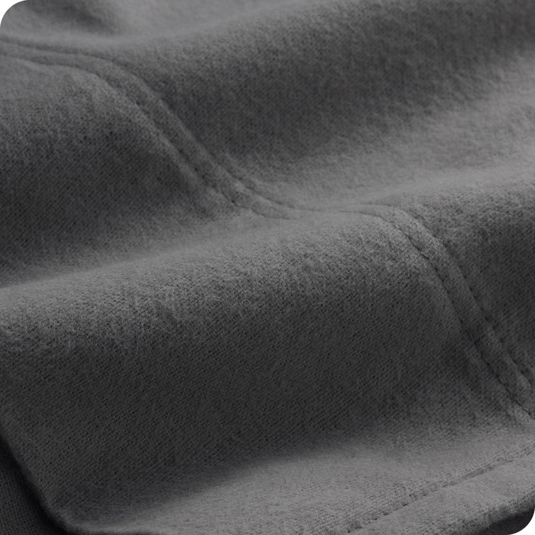 Gray Cotton Flannel Standard Pillowcase Set of 2