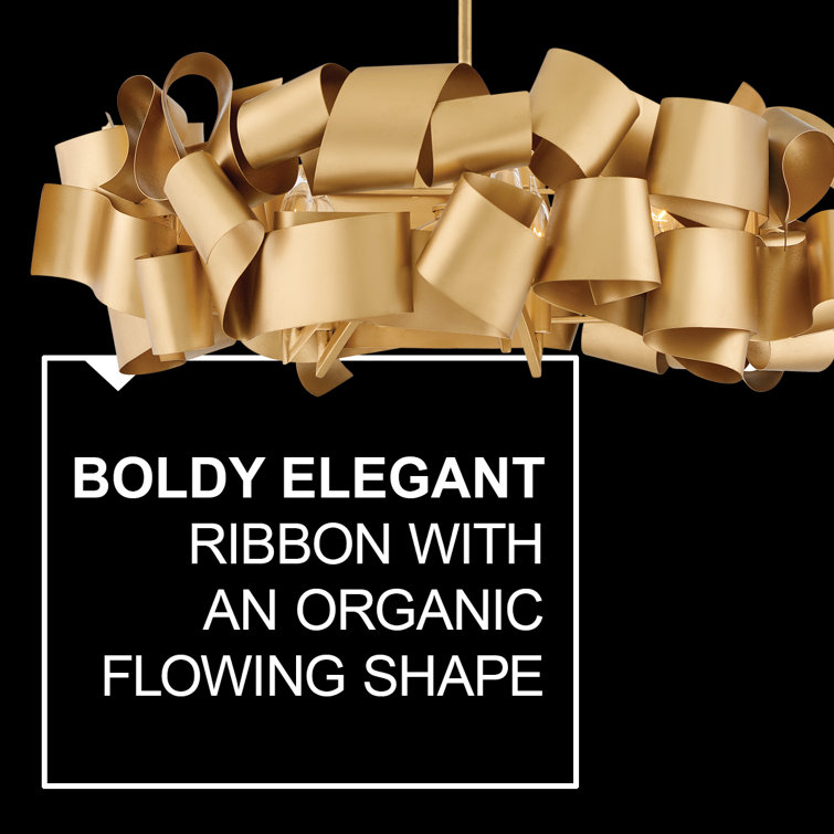 Delfina Deluxe Gold 5-Light Geometric Chandelier
