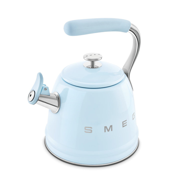 Pastel Blue Stainless Steel Retro Whistling Kettle