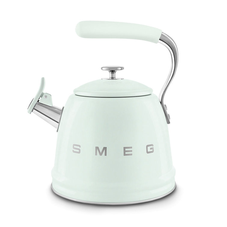 Pastel Green Stainless Steel Whistling Stovetop Kettle