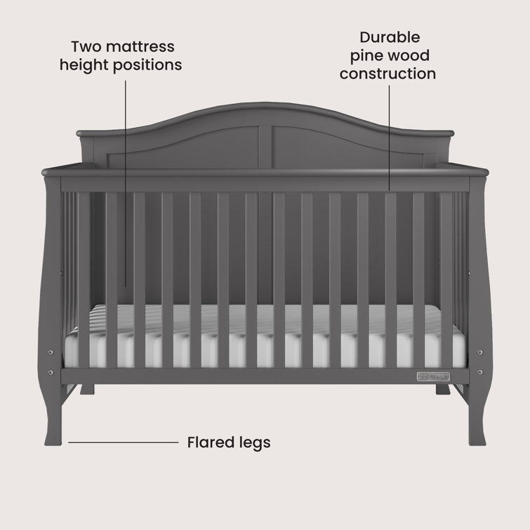 Camden Cool Gray Painted Wood 2-Piece Nursery Set