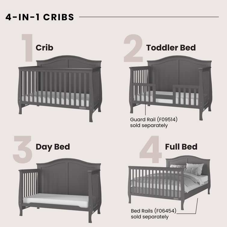 Camden Cool Gray Painted Wood 2-Piece Nursery Set