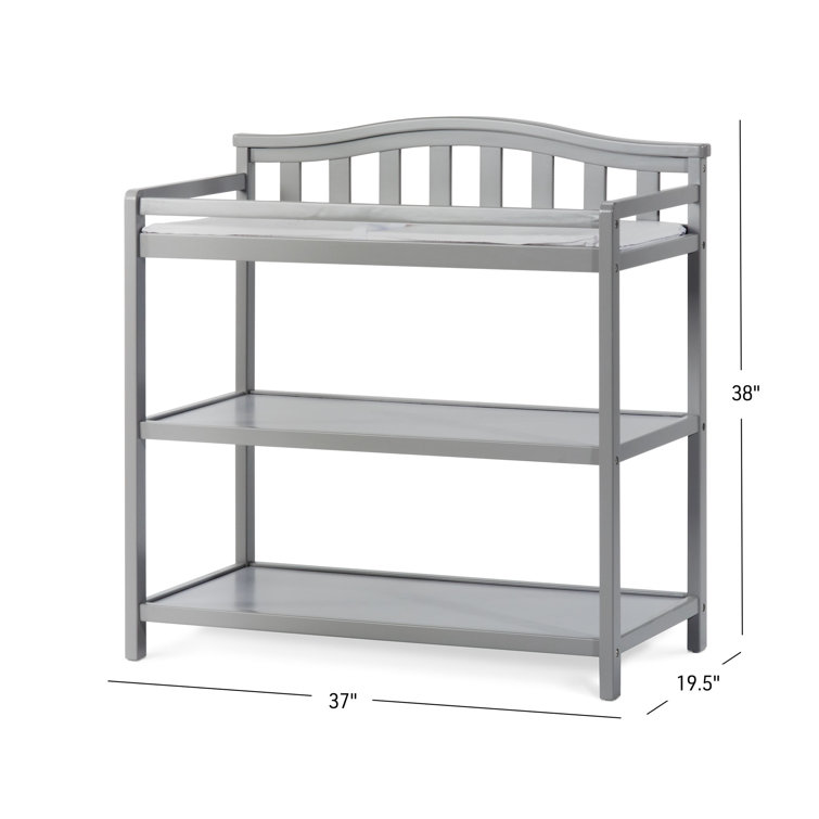 Camden Cool Gray Painted Wood 2-Piece Nursery Set