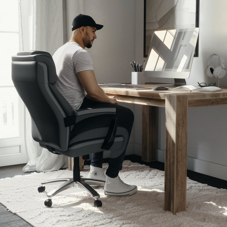 Black High Back LeatherSoft Executive Swivel Office Chair