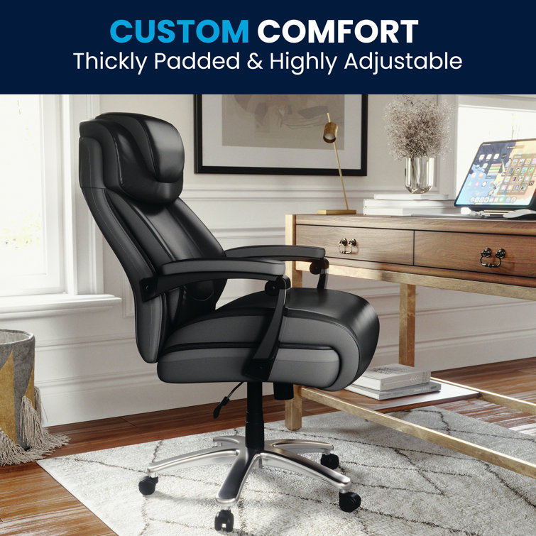 Black High Back LeatherSoft Executive Swivel Office Chair