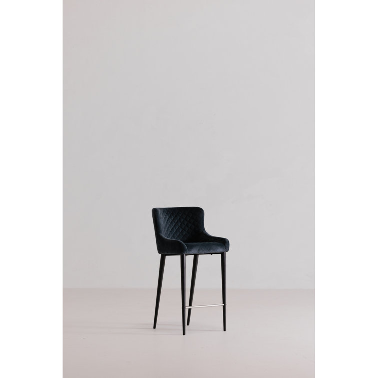 Etta Dark Grey Metal Contemporary Counter Stool