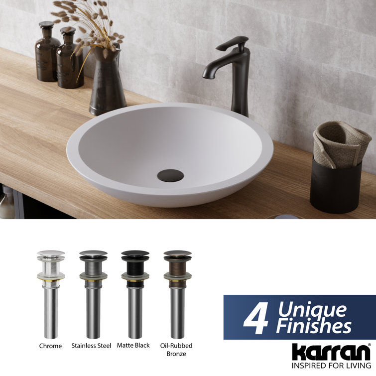 Chrome Brass Pop-Up Bathroom Sink Drain Assembly