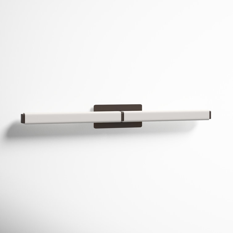 Bronze 39" Dimmable Vanity Light with Opal Glass Shade