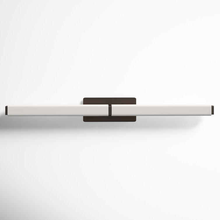Bronze 39" Dimmable Vanity Light with Opal Glass Shade
