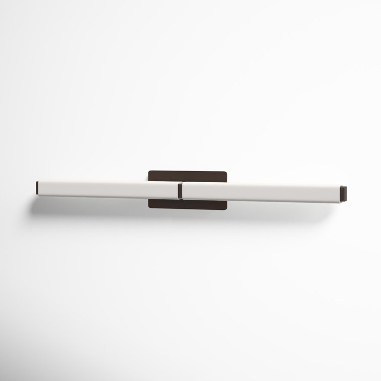 Bronze 39" Dimmable Vanity Light with Opal Glass Shade