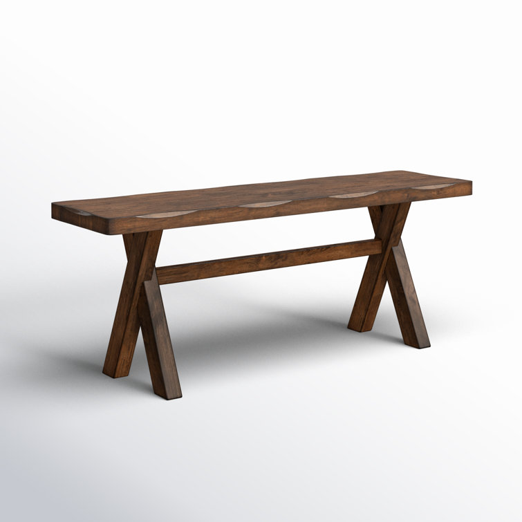 Alston 47'' Knotty Nutmeg Traditional Wooden Dining Bench