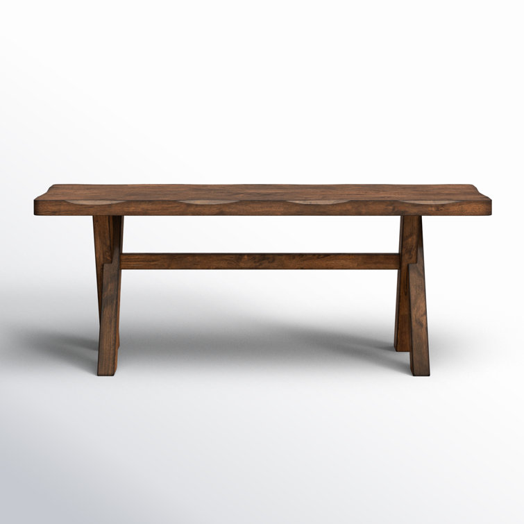 Alston 47'' Knotty Nutmeg Traditional Wooden Dining Bench