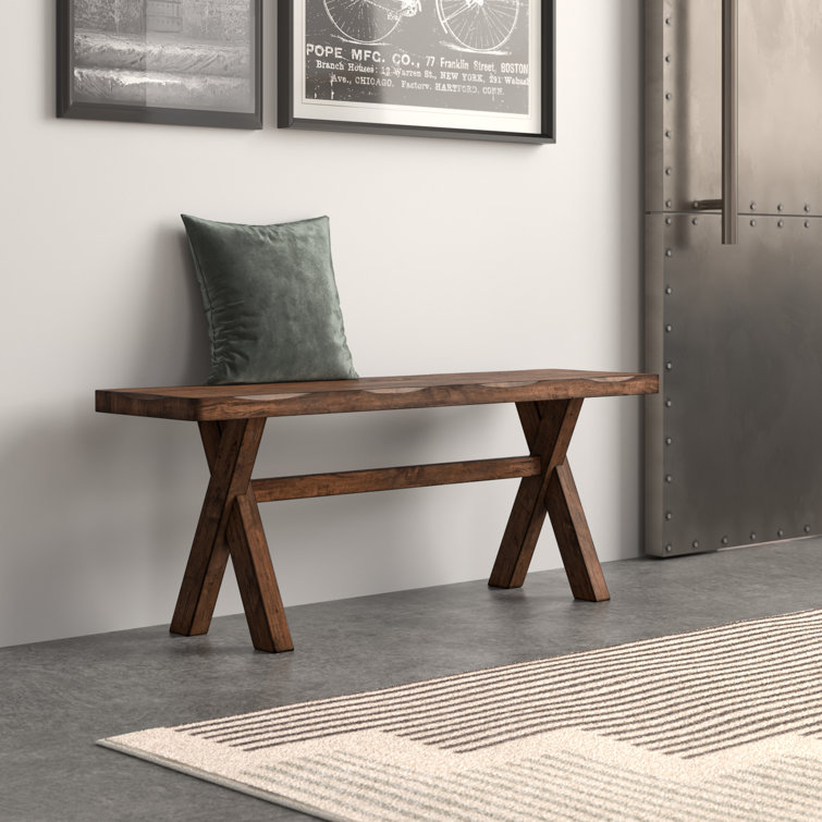 Alston 47'' Knotty Nutmeg Traditional Wooden Dining Bench
