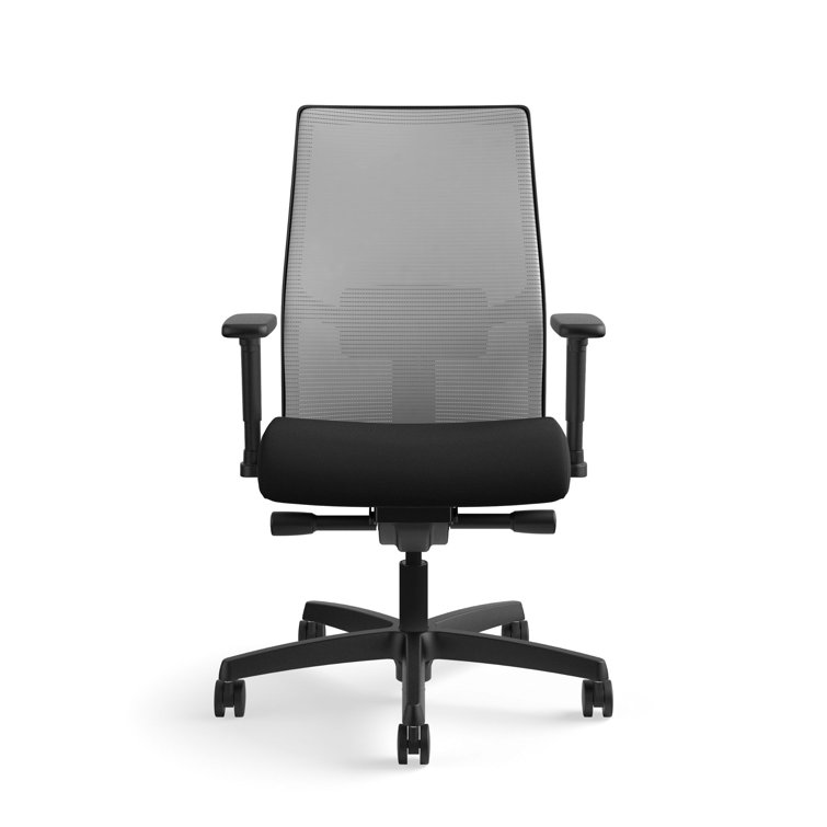 Fog/Black Mesh Fabric Swivel Task Office Chair