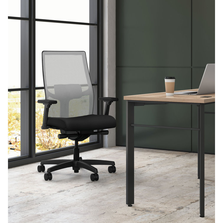Fog/Black Mesh Fabric Swivel Task Office Chair