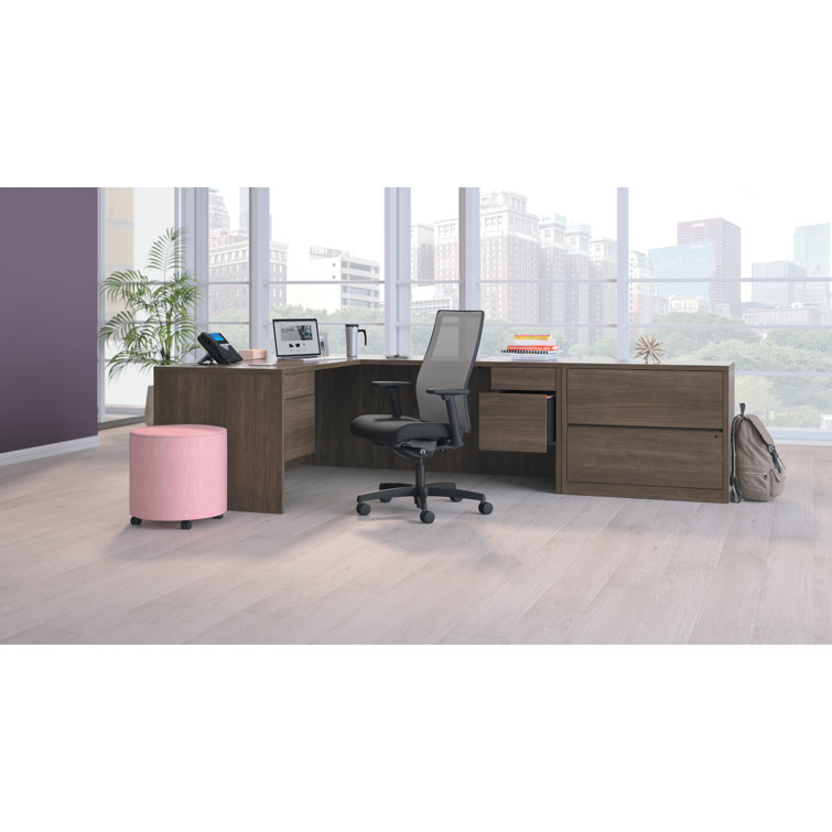 Fog/Black Mesh Fabric Swivel Task Office Chair