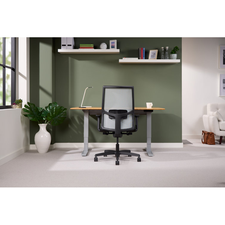 Fog/Black Mesh Fabric Swivel Task Office Chair
