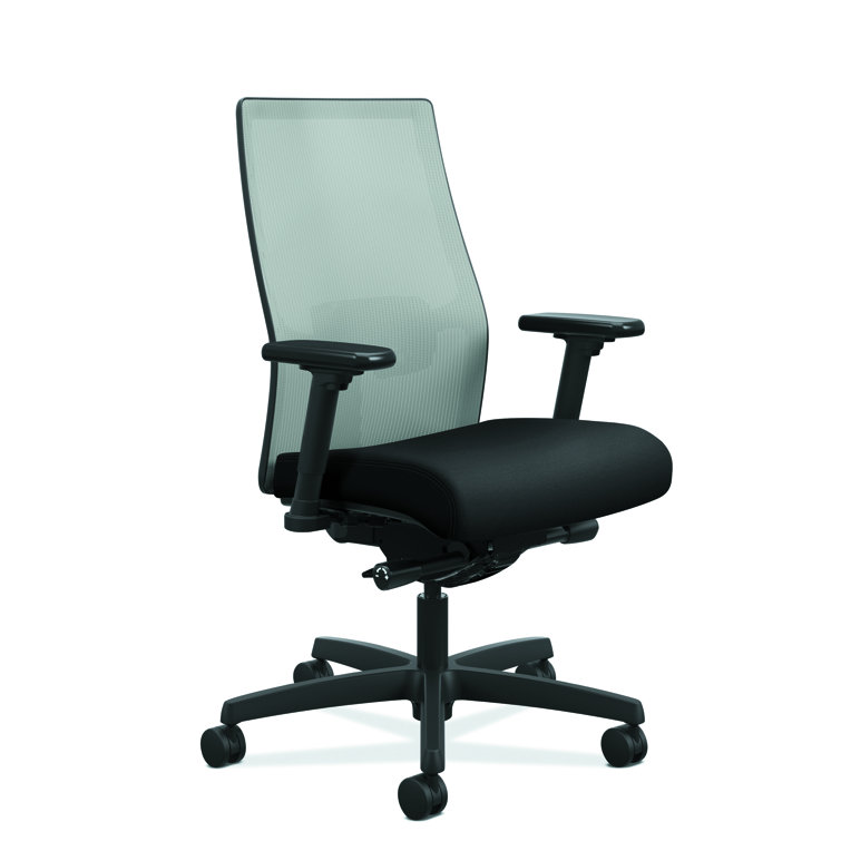 Fog/Black Mesh Fabric Swivel Task Office Chair