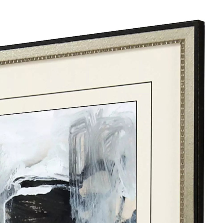 Malanta Knowles Abstract Print Set in Distressed Silver Leaf Frame