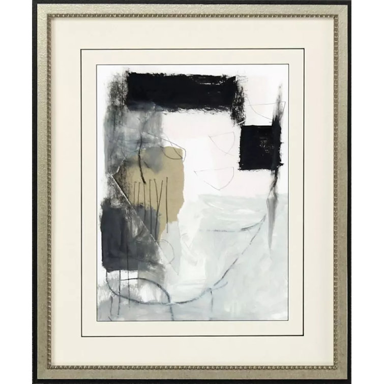 Malanta Knowles Abstract Print Set in Distressed Silver Leaf Frame