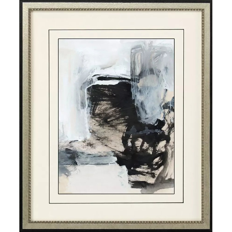 Malanta Knowles Abstract Print Set in Distressed Silver Leaf Frame