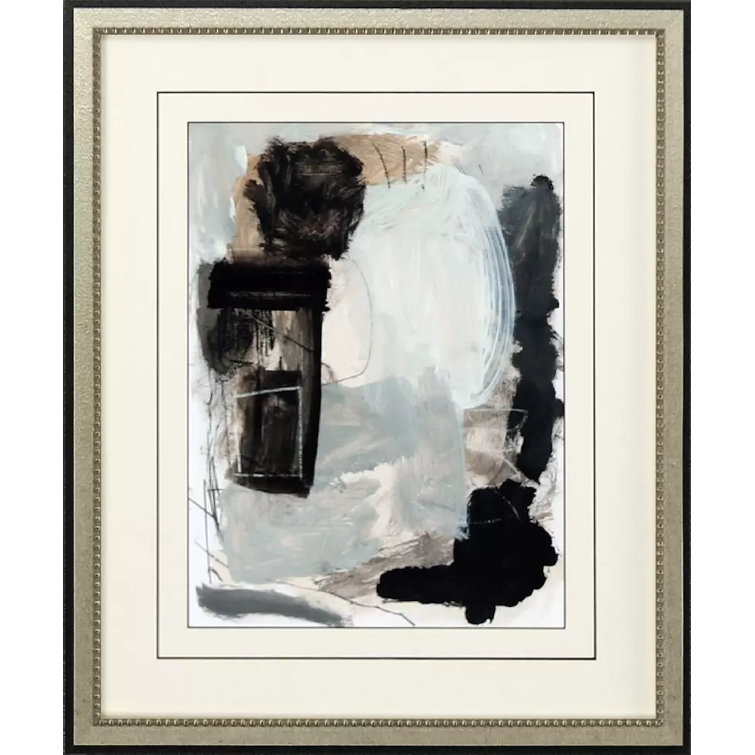 Malanta Knowles Abstract Print Set in Distressed Silver Leaf Frame