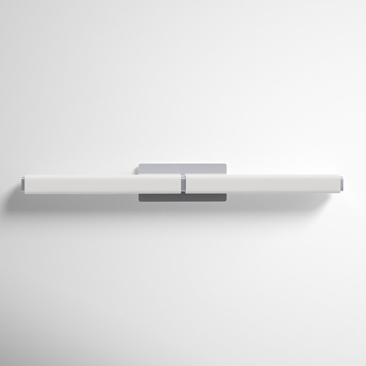 Vogue Chrome 1-Light LED Flush Mounted Sconce with Opal Glass
