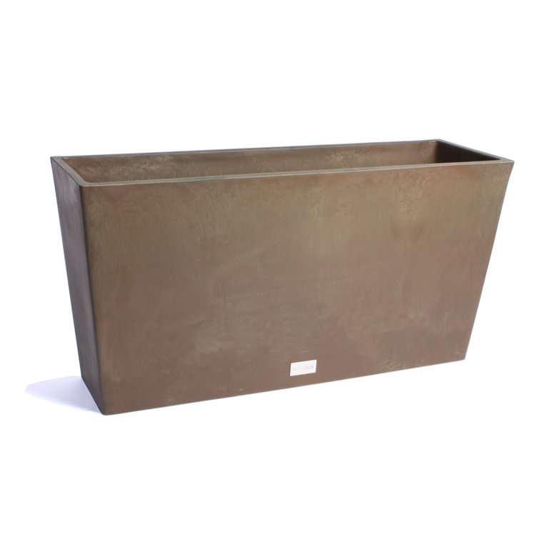 Black 31" Recycled Plastic Outdoor/Indoor Planter Set