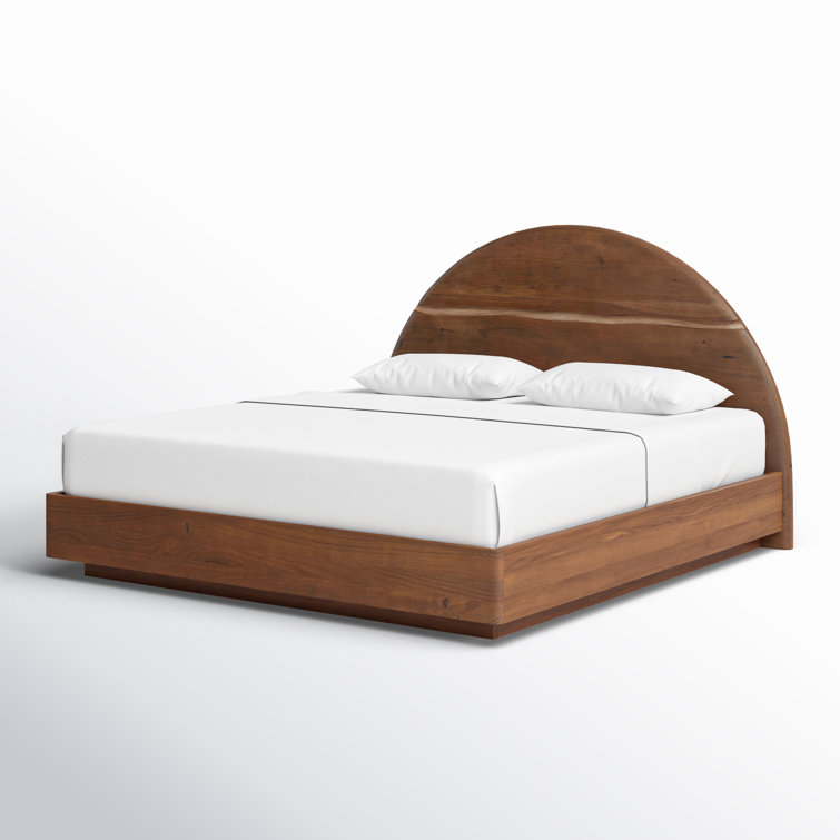 Watson Modern King Bed with Live-Edge Acacia Wood Frame
