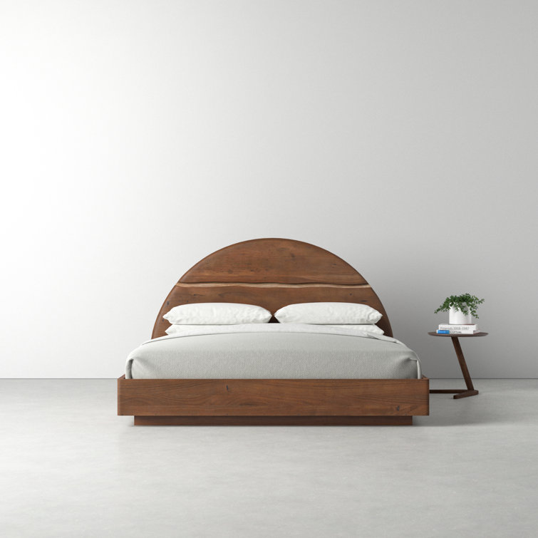 Watson Modern King Bed with Live-Edge Acacia Wood Frame