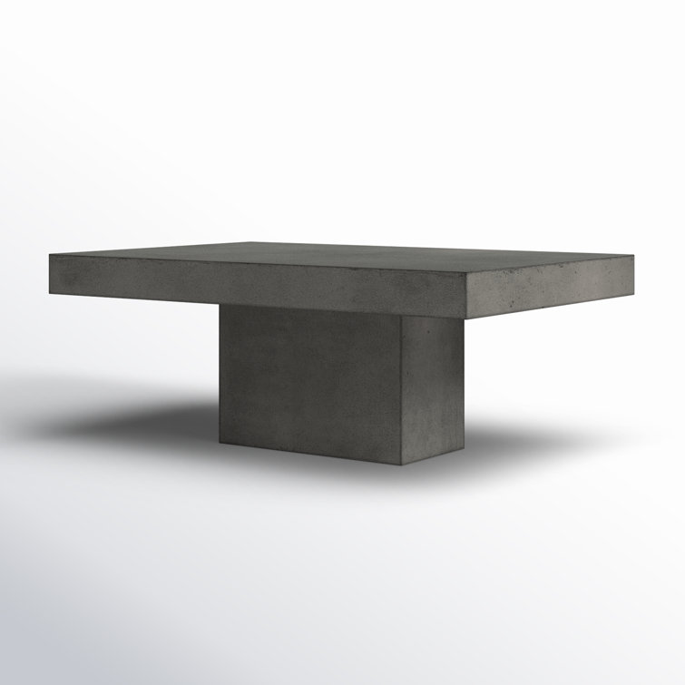 Arely 47'' Gray Industrial Concrete Rectangular Coffee Table