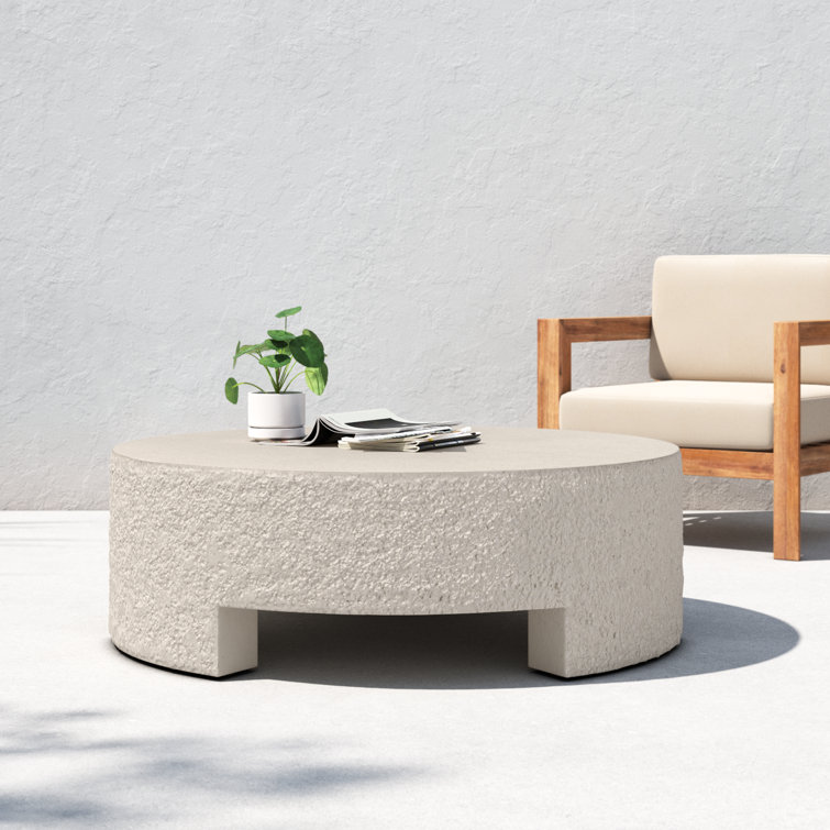 Hobart 48'' Stone Outdoor Coffee Table