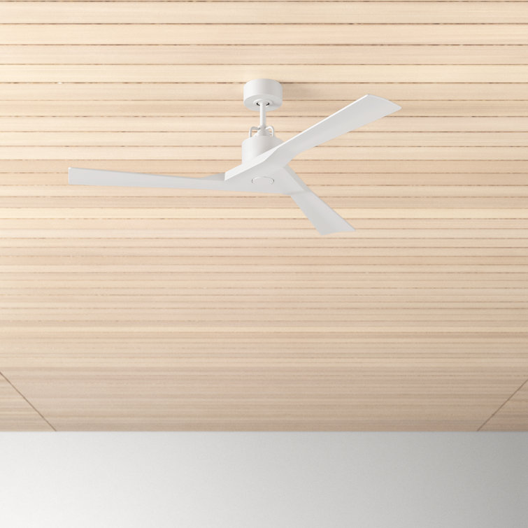 Matte White 52'' 3-Blade Smart Ceiling Fan with Remote