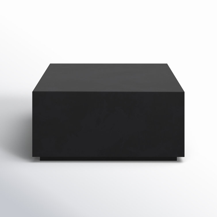 Mason Black Concrete Outdoor Square Coffee Table