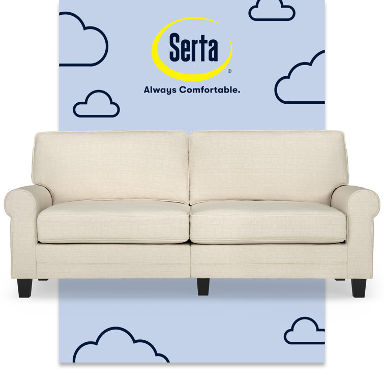 Copenhagen Classic Buttercream Linen 78" Sofa with Rolled Arms