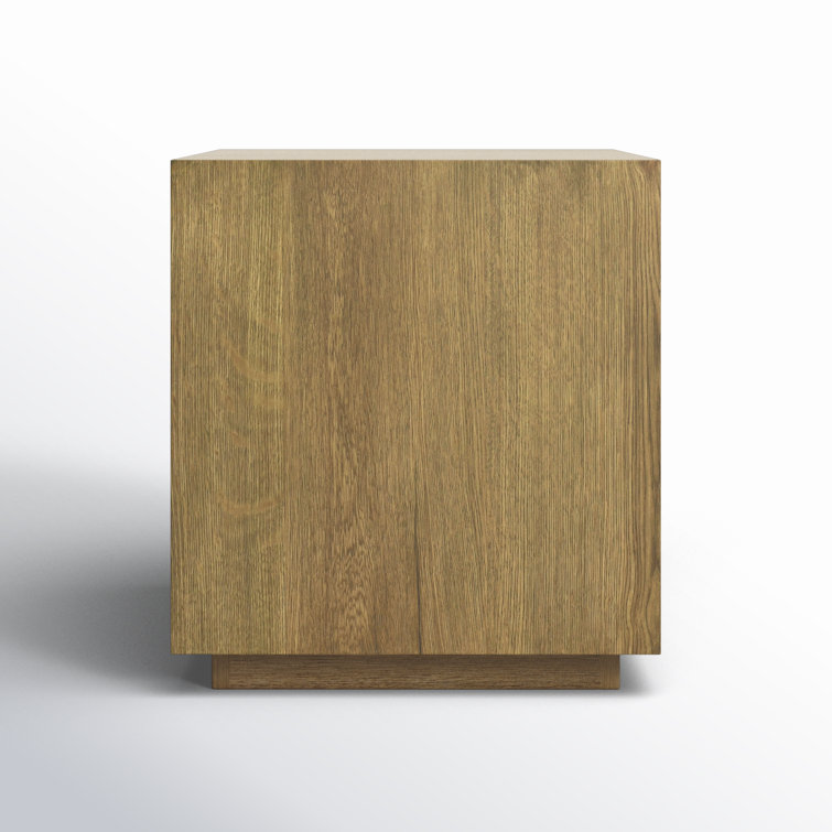Layne Light Brown Oak Wood 20" Square End Table