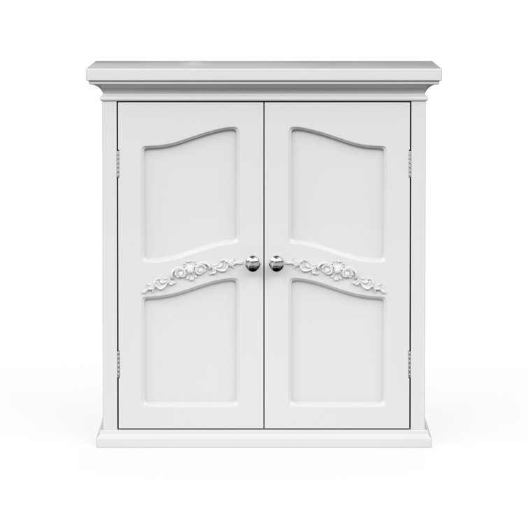 Versailles Elegant White 22" Engineered Wood Wall Cabinet