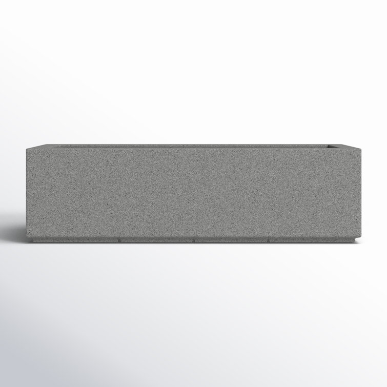 Gray Granite Extra Large Rectangular Polymer Planter