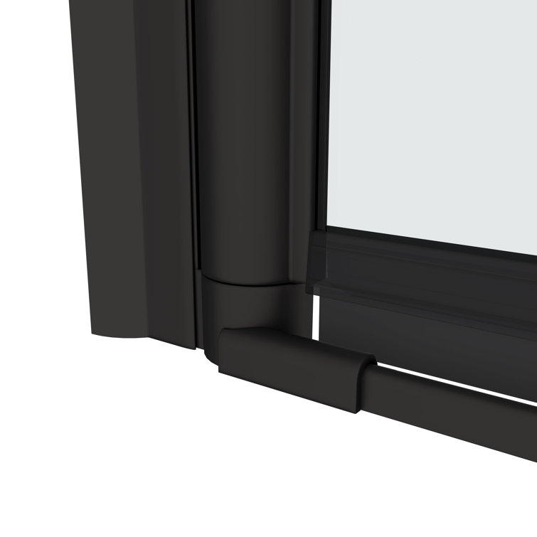 34'' W x 72'' H Frameless Clear Tempered Glass Pivot Shower Door