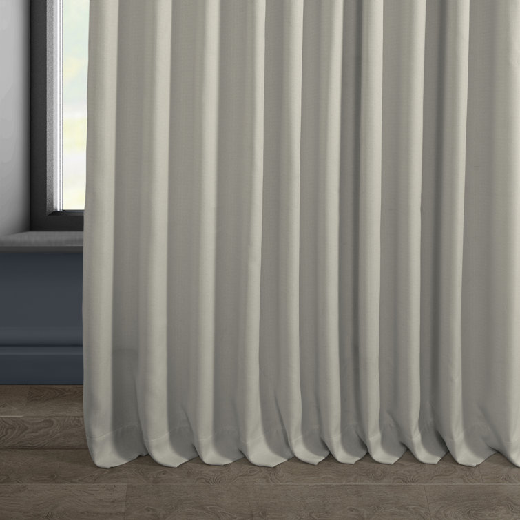 Dandelion Gold Faux Linen Blackout Curtain Panel, 100" x 84"