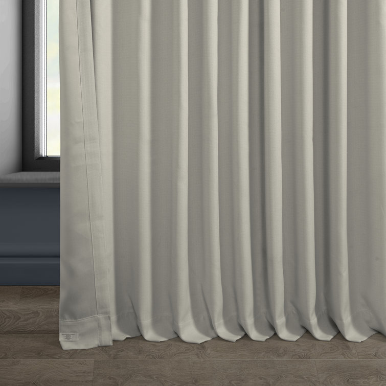 Dandelion Gold Faux Linen Blackout Curtain Panel, 100" x 84"