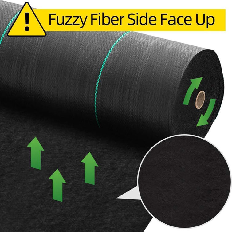 5.8oz Black Heavy Duty Polypropylene Weed Barrier Fabric
