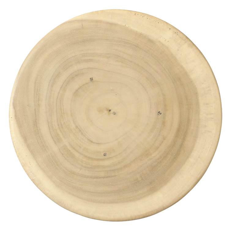 Natural Suar Wood Sculptural End Table