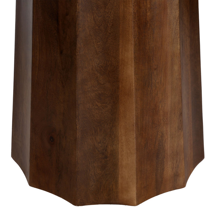 Tempe 47'' Round Brown Marble Pedestal Dining Table