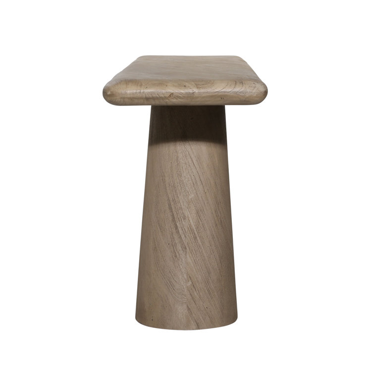 Brie 70'' Natural Acacia Wood Pedestal Console Table