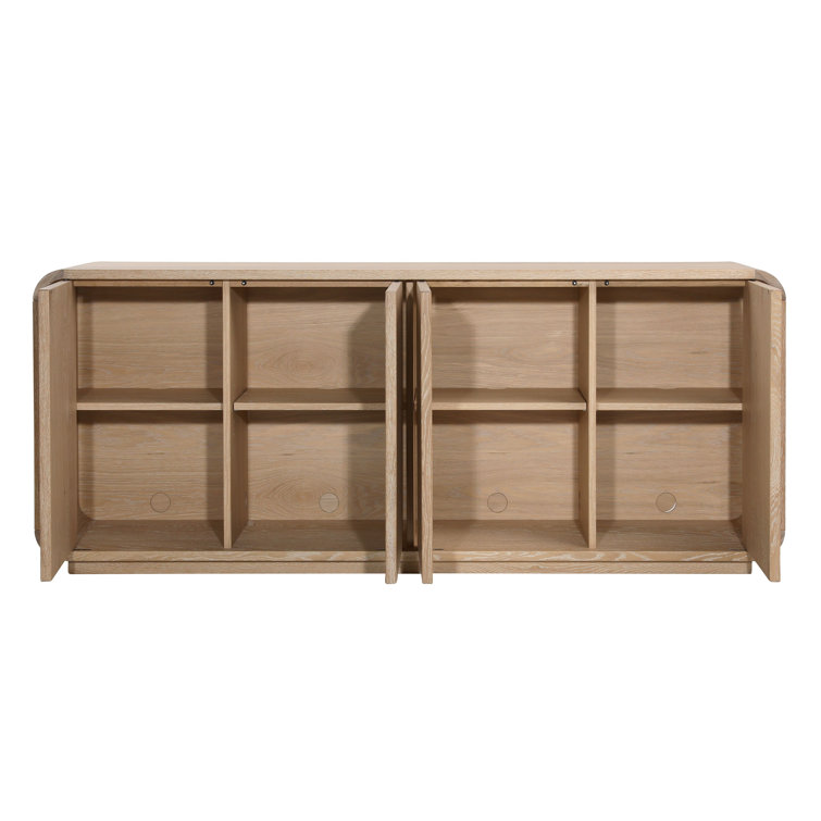 Perri 78'' Natural Oak Wood Sideboard