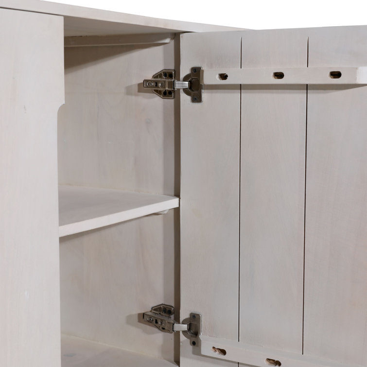 Crew 59'' White Mango Wood 4-Door Sideboard