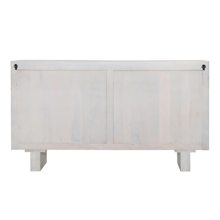 Crew 59'' White Mango Wood 4-Door Sideboard