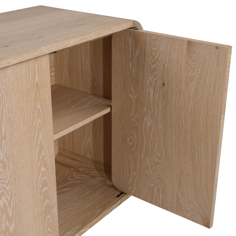 Perri 78'' Natural Oak Wood Sideboard